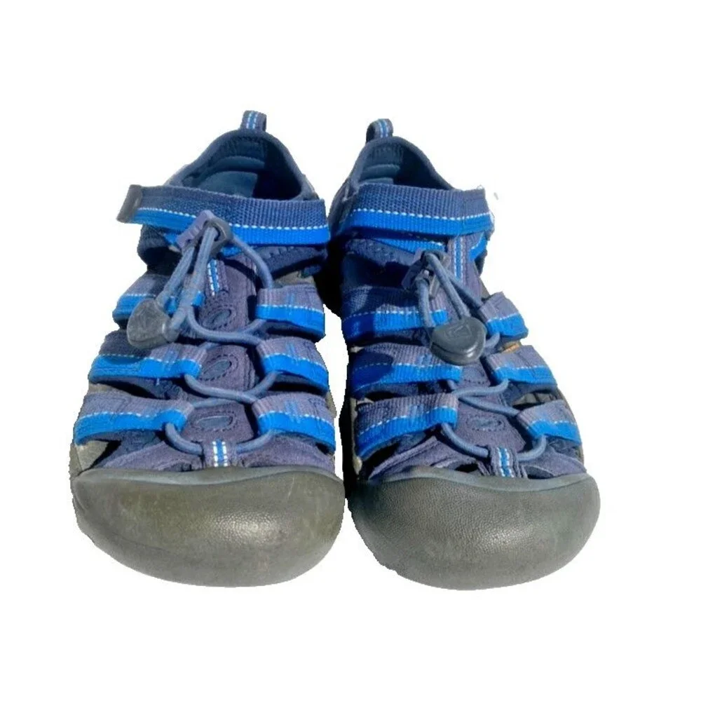 KEEN Newport H2 Kids Boys Sport Waterproof Sandals Shoes Size 3 Blue Closed Toe